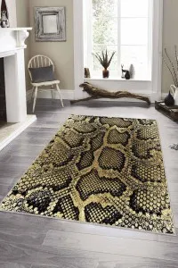 Gold Crocodile Kaymaz Taban Makinede Yıkanabilir Halı RV233 Gold Crocodile Kaymaz Taban Makinede Yıkanabilir Halı RV233