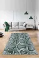 Yeşil Crocodile Kaymaz Taban Makinede Yıkanabilir Halı RV236
