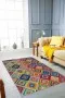 Çok Renkli Colorful Kaymaz Tabanlı Dekoratif Halı RV260