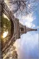 Mavi Soft Halı Mavi Paris Eyfel Kulesi Kaymaz Tabanlı Dekoratif Halı RV339