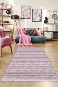 Mürdüm Sade Desensiz Kaymaz Tabanlı Dekoratif Halı ST01