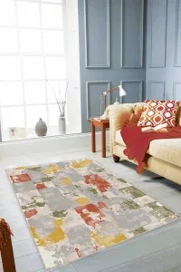 Yeşil Sarı Tarçın Vintage Kaymaz Tabanlı Dekoratif Halı SU02 Yeşil Sarı Tarçın Vintage Kaymaz Tabanlı Dekoratif Halı SU02