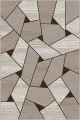Bej Rengi Koltuğa Uygun Halı Bej Geometrik Kaymaz Tabanlı Makinede Yıkanabilir Halı WL08