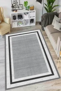 Gri Kaymaz Tabanlı Çerçeveli Salon Halısı AR1414