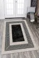 Füme Çerçeveli Kaymaz Taban Makinede Yıkanabilir Halı AR695
