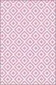 Pembe Karo Kaymaz Taban Makinede Yıkanabilir Halı KR008