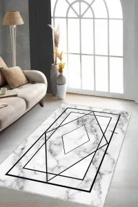 Siyah Çerçeveli Kaymaz Taban Makinede Yıkanabilir Halı RV002 Siyah Çerçeveli Kaymaz Taban Makinede Yıkanabilir Halı RV002