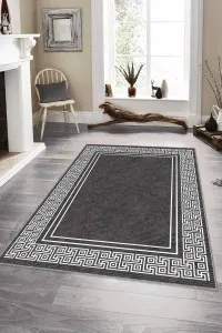 Gri Çerçeveli Kaymaz Tabanlı Makinede Yıkanabilir Halı RV043 Gri Çerçeveli Kaymaz Tabanlı Makinede Yıkanabilir Halı RV043