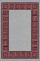 Bordo Salon Halısı Bordo Çerçeveli Kaymaz Taban Makinede Yıkanabilir Halı RV046