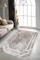 Salon Modern Halı Bakır Çerçeveli Kaymaz Taban Makinede Yıkanabilir Halı RV062