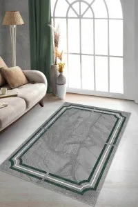 Yeşil Çerçeveli Kaymaz Taban Makinede Yıkanabilir Halı RV068 Yeşil Çerçeveli Kaymaz Taban Makinede Yıkanabilir Halı RV068