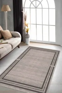 Bej Çerçeveli Kaymaz Tabanlı Makinede Yıkanabilir Halı RV083 Bej Çerçeveli Kaymaz Tabanlı Makinede Yıkanabilir Halı RV083