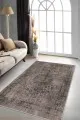 Vizon Salon Halısı Bej Vintage Kaymaz Tabanlı Makinede Yıkanabilir Halı RV278