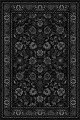 Siyah Salon Halısı Siyah Vintage Kaymaz Tabanlı Makinede Yıkanabilir Halı RV289