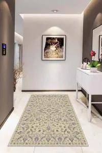 Krem Vintage Kaymaz Tabanlı Makinede Yıkanabilir Halı RV294 Krem Vintage Kaymaz Tabanlı Makinede Yıkanabilir Halı RV294