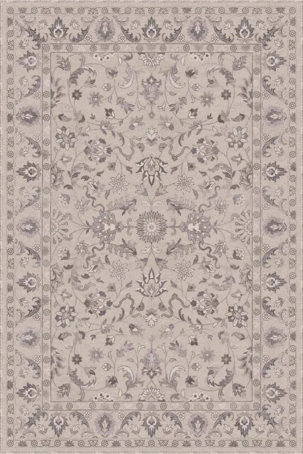 Şık Salon Halıları Toprak Vintage Kaymaz Taban Makinede Yıkanabilir Halı RV296