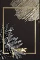 Gold Salon Halısı Siyah Gold Modern Klasik Kaymaz Tabanlı Dekoratif Halı RV355