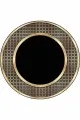 Siyah Gold Halı Modelleri Siyah Gold Çerçeveli Kaymaz Tabanlı Yuvarlak Halı AR728