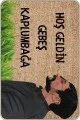 Komik Kapı Paspası Bej Komik Hoşgeldin Gebeş Kaplumbağa Kapı Önü Paspası KP39