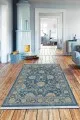 Kilim Yolluk 100X400 Mavi Modern Dokuma Pamuk Tabanlı Kaymaz Kilim KLM017