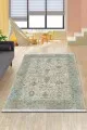 Kilim Yolluk Fiyatları Mavi Çerçeveli Dokuma Pamuk Taban Kaymaz Kilim KLM018