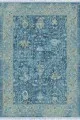 Mavi Çerçeveli Dokuma Pamuk Taban Kaymaz Kilim KLM019