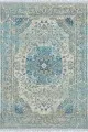Kilim Görünümlü Halı Mavi Klasik Göbekli Dokuma Pamuk Taban Kaymaz Kilim KLM029