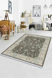 Mavi Çerçeveli Dokuma Pamuk Taban Kaymaz Kilim KLM030 Mavi Çerçeveli Dokuma Pamuk Taban Kaymaz Kilim KLM030