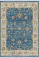 Kolay Kilim Modelleri Mavi Çerçeveli Dokuma Pamuk Taban Kaymaz Kilim KLM032