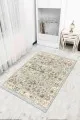 Yikanabilir Mutfak Kilimi Yeşil Modern Dokuma Pamuk Tabanlı Kaymaz Kilim KLM034