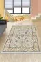 Krem Çerçeveli Dokuma Pamuk Taban Kaymaz Kilim KLM036