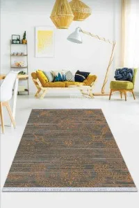 Turuncu Modern Dokuma Pamuk Taban Kaymaz Kilim KLM046 Turuncu Modern Dokuma Pamuk Taban Kaymaz Kilim KLM046