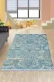Kilim Yolluk 80X200 Mavi Modern Dokuma Pamuk Tabanlı Kaymaz Kilim KLM047