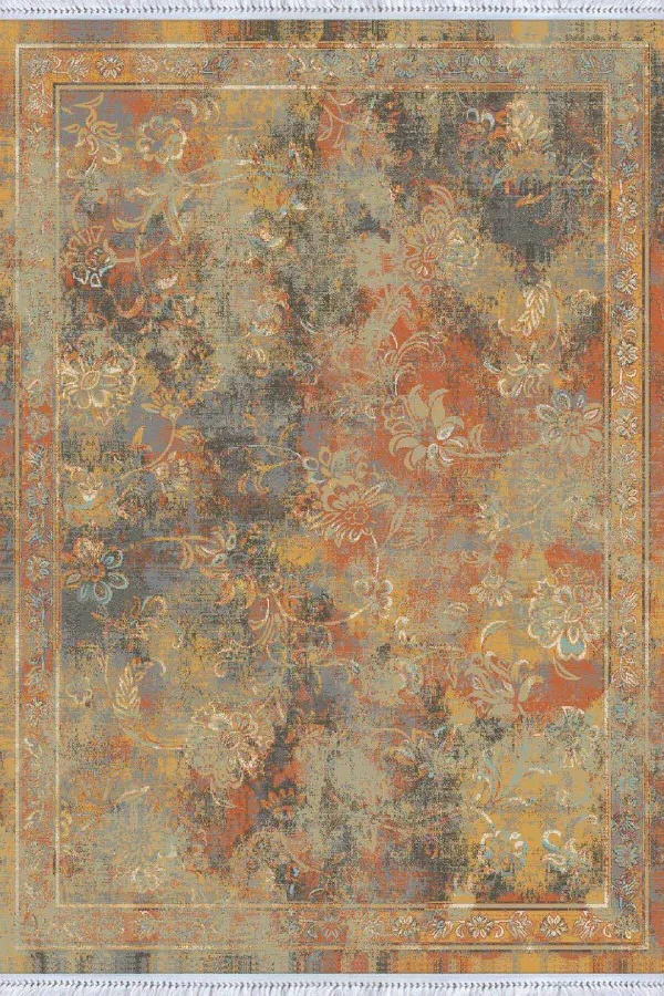 Yıkanabilir Yolluk Kilimler Taba Modern Dokuma Pamuk Tabanlı Kaymaz Kilim KLM065