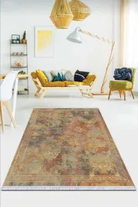 Taba Modern Dokuma Pamuk Tabanlı Kaymaz Kilim KLM065 Taba Modern Dokuma Pamuk Tabanlı Kaymaz Kilim KLM065