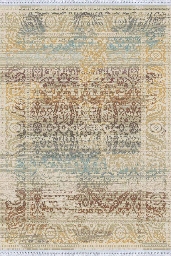 Bohem Halı Kilim Çok Renkli Modern Dokuma Pamuk Taban Kaymaz Kilim KLM070