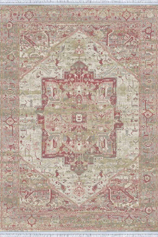 Pamuklu Halı Kilim Pembe Klasik Göbekli Dokuma Pamuk Taban Kaymaz Kilim KLM083