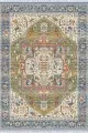 Makinede Yıkanabilir Kilim Yeşil Klasik Göbekli Dokuma Pamuk Taban Kaymaz Kilim KLM087