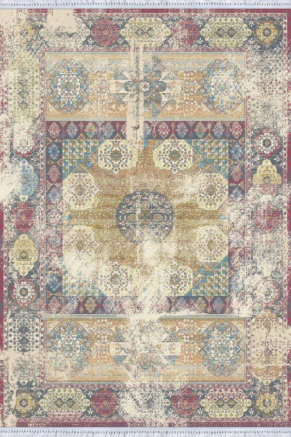 Otantik Halı Kilim Pembe Vintage Dokuma Pamuk Tabanlı Kaymaz Kilim KLM102