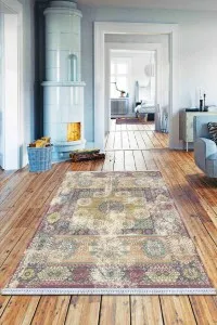 Pembe Vintage Dokuma Pamuk Tabanlı Kaymaz Kilim KLM102 Pembe Vintage Dokuma Pamuk Tabanlı Kaymaz Kilim KLM102