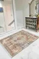 Kesme Kilimler Çok Renkli Vintage Dokuma Pamuk Taban Kaymaz Kilim KLM106