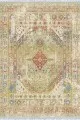 Pamuk Kilim Halı Yeşil Klasik Göbekli Dokuma Pamuk Taban Kaymaz Kilim KLM110