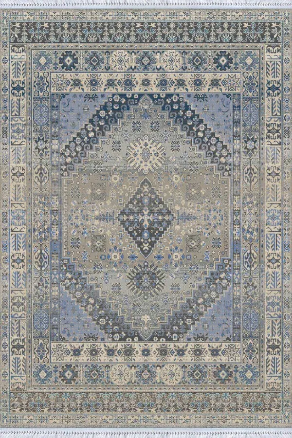 Mutfak İçin Kilim Eflatun Göbekli Dokuma Pamuk Taban Kaymaz Kilim KLM111