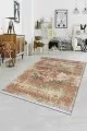 Uzun Yolluk Kilim Taba Vintage Dokuma Pamuk Tabanlı Kaymaz Kilim KLM116