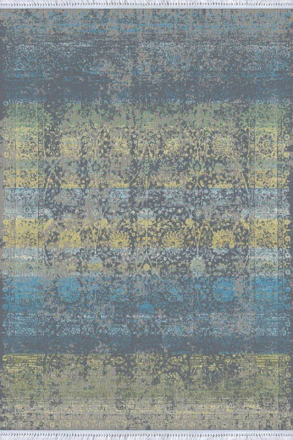 Yörük Kilimi Çok Renkli Vintage Dokuma Pamuk Taban Kaymaz Kilim KLM121