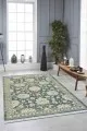 Yıkanabilir Kilim Halılar Yeşil Vintage Dokuma Pamuk Tabanlı Kaymaz Kilim KLM123