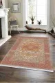 Pamuklu Kilim Halı Pembe Klasik Göbekli Dokuma Pamuk Taban Kaymaz Kilim KLM146
