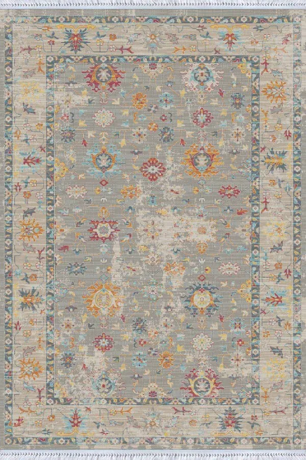 Türk Halı Ve Kilimleri Toprak Çerçeveli Dokuma Pamuk Taban Kaymaz Kilim KLM152