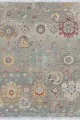 Antialerjik Yıkanabilir Kilim Gri Vintage Dokuma Pamuk Tabanlı Kaymaz Kilim KLM158