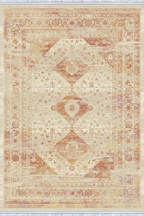 Karabağ Kilimi Fiyatları Kiremit Vintage Dokuma Pamuk Taban Kaymaz Kilim KLM167